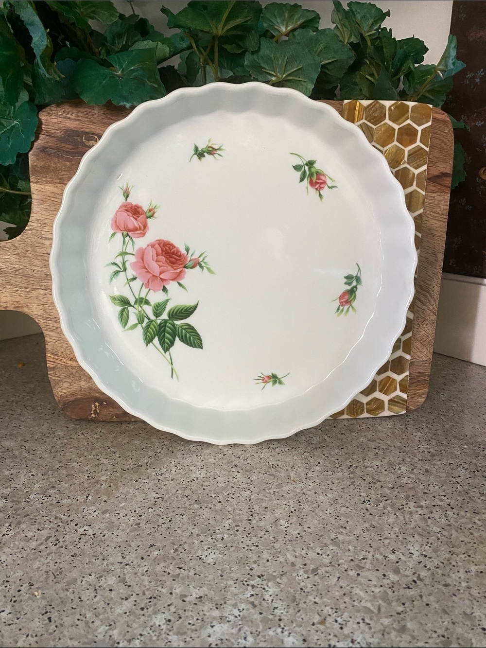 Vintage Christine Holm Porcelain Quiche Dish